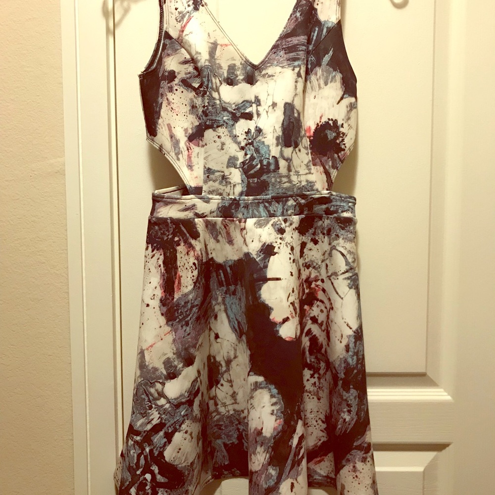 Neoprene splash print dress